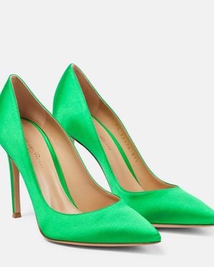 Gianvito Rossi Gianvito Satin Court Shoes - Green