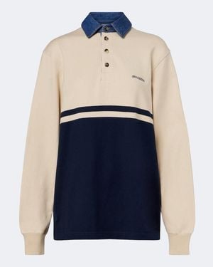 JW Anderson Cotton Jersey Polo Shirt - Blue
