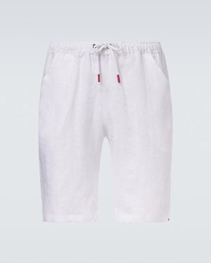 Kiton Linen Shorts - White
