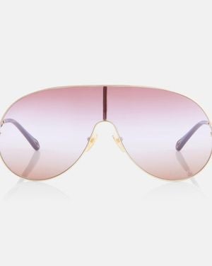 Chloé Aly Shield Sunglasses - Pink