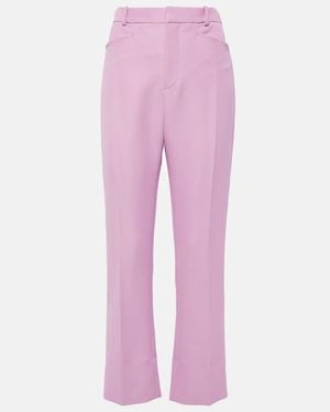 Tom Ford Wool-Blend Slim Trousers - Pink