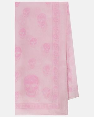 McQueen Tuch Aus Seide - Pink