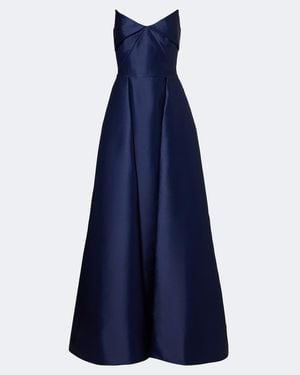 Rebecca Vallance Windermere Satin Bustier Gown - Blue