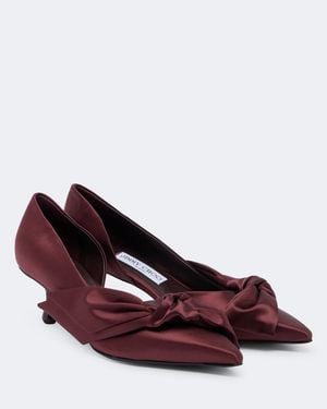 Jimmy Choo Pumps Issy Aus Satin - Rot