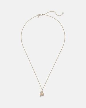 Sydney Evan Lovebirds 14Kt Necklace With Diamonds - Metallic