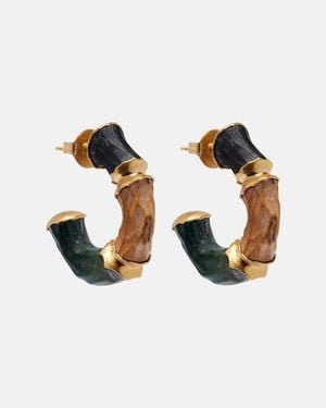 Zimmermann Wisp-Plated Hoop Earrings - Multicolour