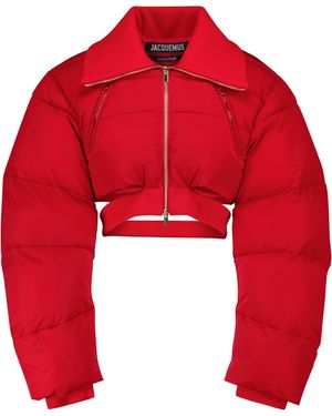Jacquemus La Doudoune Pralu Crop Puffer Jacket - Red
