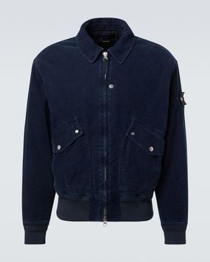 Stone Island 4100123 Micro Corduroy-Rinsed - Blau
