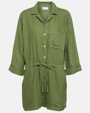 Velvet Ruth Cotton Playsuit - Green