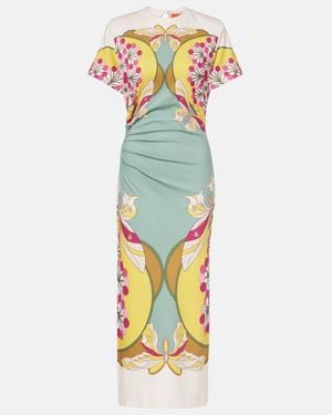 La DoubleJ Lela Printed Jersey Midi Dress - White