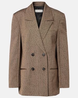 Rohe Herringbone Wool-Blend Blazer - Brown