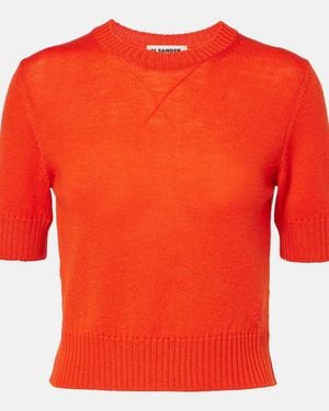 Jil Sander Virgin Wool Top - Orange