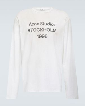 Acne Studios Distressed T-Shirt Aus Jersey - Weiß