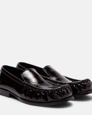Dries Van Noten Patent Leather Loafers - Black