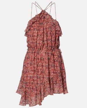 Isabel Marant Betty Gathered Semi-Sheer Minidress