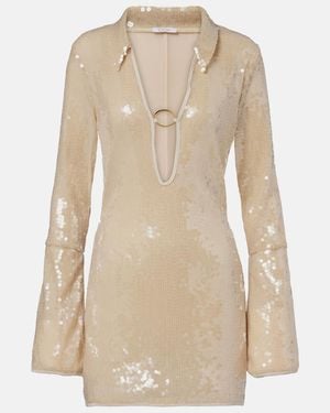 Oséree Marylin O Sequined Minidress - Natural