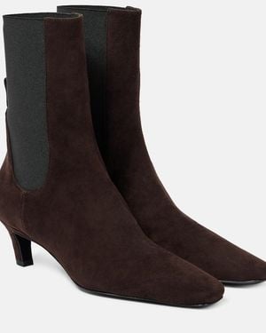 TOTEME Suede Ankle Boots - Brown