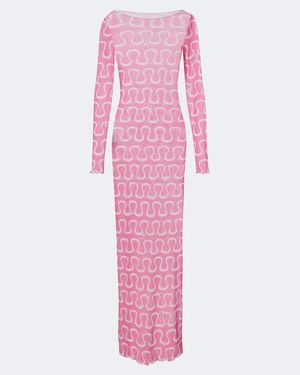 PUCCI Onda Tulle Maxi Dress - Pink