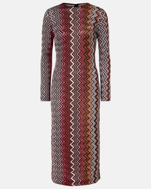 Missoni Zig Zag Midi Dress - Red