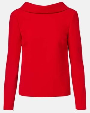 Roland Mouret Top En Crepe - Rouge