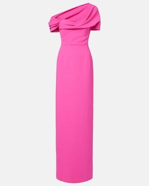 Carolina Herrera Sofia Crepe Bustier Gown - Pink