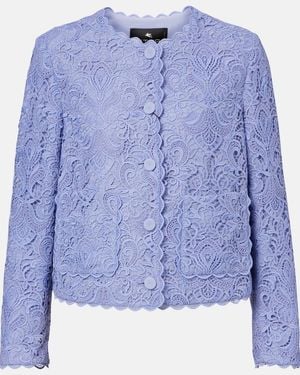 Etro Paisley Lace Jacket - Blue