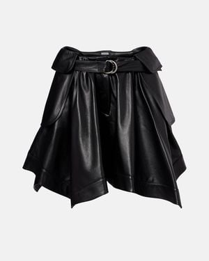 Loewe Minirock Double L Aus Leder - Schwarz