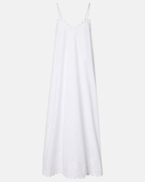 Juliet Dunn Cotton Midi Dress - White