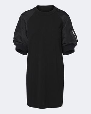 Sacai Minikleid Aus Baumwolle - Schwarz
