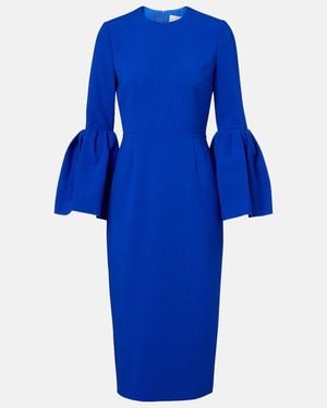 ROKSANDA Margot Crepe Midi Dress - Blue