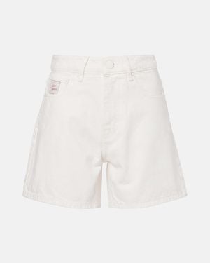 Ami Paris Denim Shorts - White