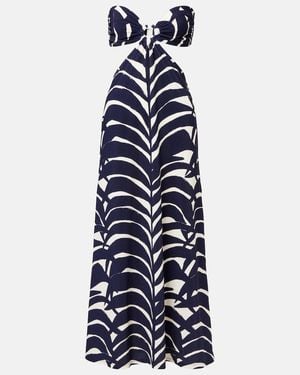 Johanna Ortiz Maxikleid Ocean Layers Aus Frottee - Blau