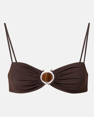 Christopher Esber Verziertes Bikini-Oberteil - Braun