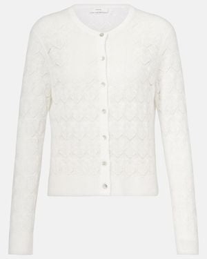 Vince Cardigan Aus Pointelle-Strick - Weiß