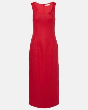 Faithfull the Brand Felice Linen Maxi Dress - Red