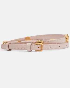 Dolce & Gabbana Embellished Leather Belt - Natural