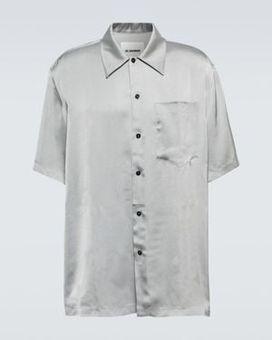 Jil Sander Shirt 36 Satin Bowling Shirt - White