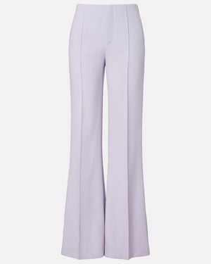 Chloé High-Rise Virgin Wool Wide-Leg Pants - Purple