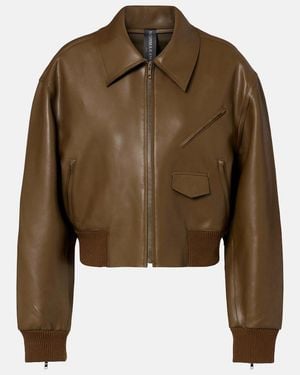 Norma Kamali Cropped Blouson - Brown