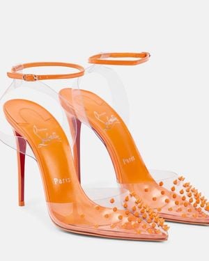 Christian Louboutin Spikoo 100 Pvc And Leather Court Shoes - Multicolour