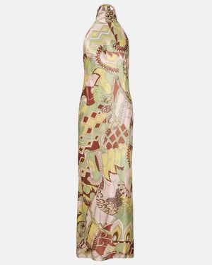 RIXO London Abito Midi Maura - Metallizzato