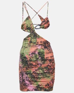 Roberta Einer Bedrucktes Minikleid Lua - Weiß