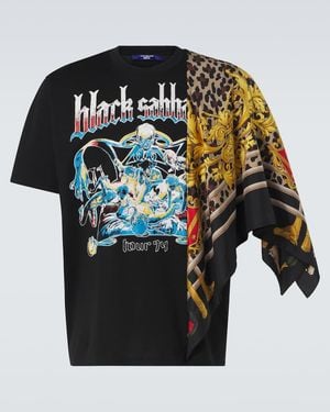 Junya Watanabe Sabbath Caped Cotton Jersey T-Shirt - Black