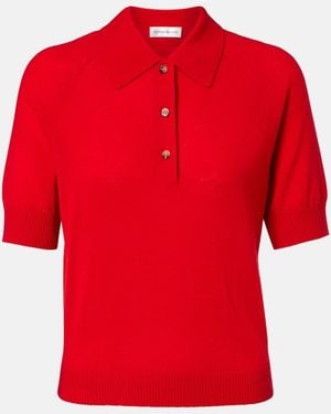 Victoria Beckham Wool Polo Shirt - Red