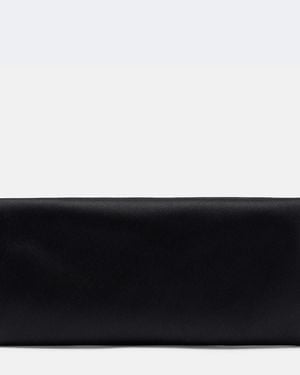 Saint Laurent Cassandre Satin Clutch - Black