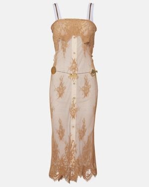 JACQUES WEI Vestido Lencero Translucido - Neutro