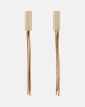 Tom Ford Pendientes Axis Con Cadena - Blanco