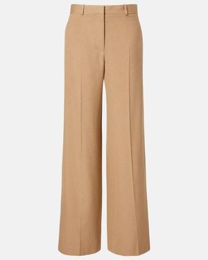 The Row Weite Hose Dender Aus Seide - Natur