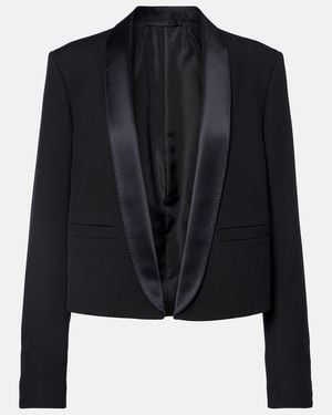 Tom Ford Silk-Trimmed Wool Blazer - Black