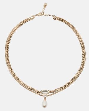 McQueen Anillo Skull Adornado - Metálico